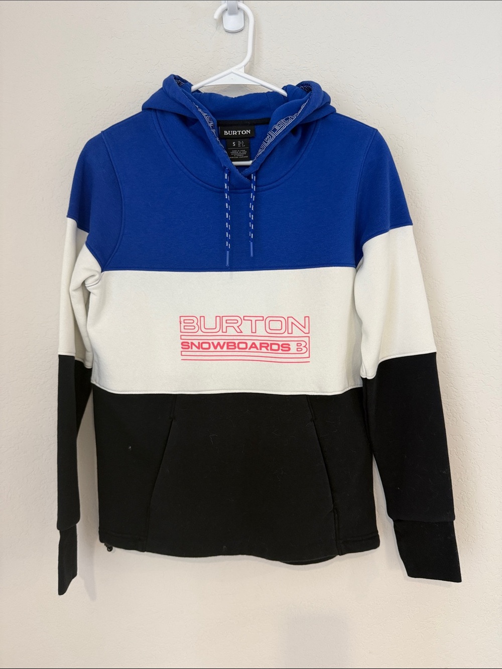 Burton Colorblock Hoodie - Blue, White, Black